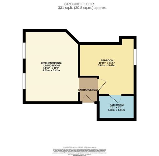 Floor plan — 14B Echlin Buildings, Echlin Street, Dublin 8, Co. Dublin