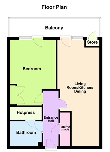 Floor plan — Apt 23 Botanic Hall, Addison Park, Glasnevin, Dublin 11