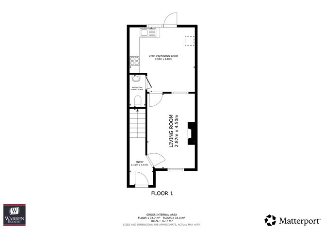 Floor plan — 172 The Heath, Ramsgate Village, Gorey, Wexford