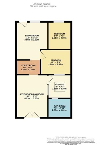 Floor plan — 26 Liffey Street South, Inchicore, Dublin 10, Co. Dublin