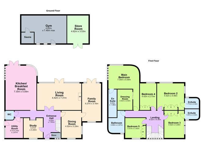 Floor plan — Annacrivey, Kill Lane, Foxrock, Dublin 18
