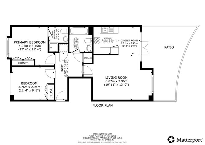 Floor plan — Apartment 3, Block 3, Grange Lodge Avenue, Clongriffin, Dublin 13