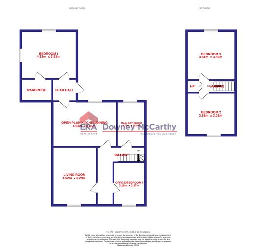Floor plan — 1 Ashgrove Avenue, Ballyvolane, Cork