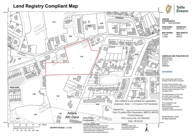 c.1.67 hecrares Zoned for Residential Development, Black Abbey Road, Adare, Limerick