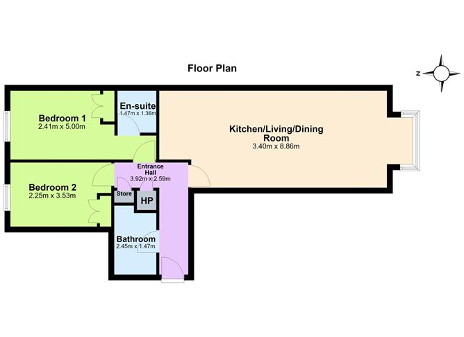 Floor plan — 16 Portobello Dock, Portobello Harbour, Dublin 8
