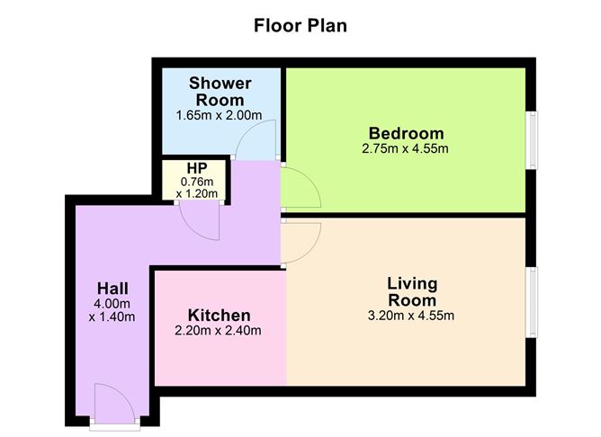 Floor plan — Apt 81, 20 Christchurch Place, Christchurch, Dublin 8