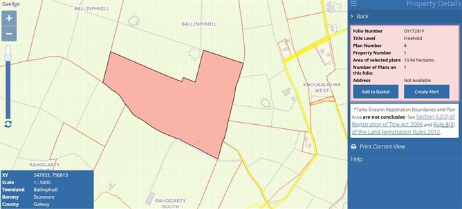 27acres of Land, Cortoon, Tuam, Co. Galway