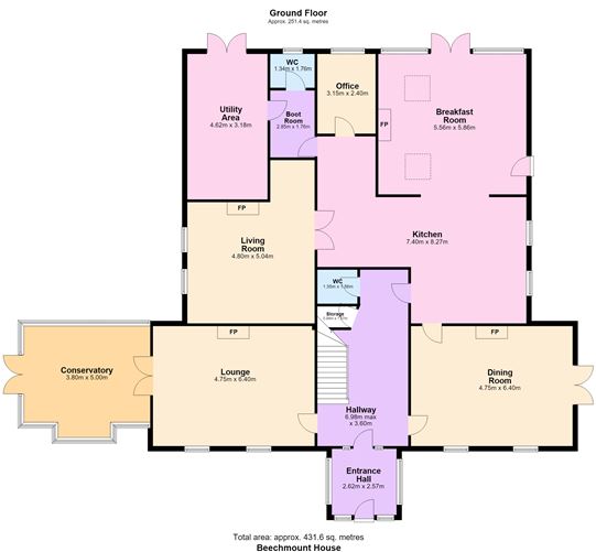 Floor plan — Beechmount House, Garryhankard, Innishannon, Cork