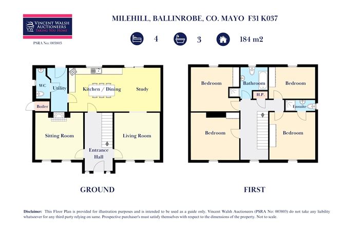 Floor plan — Milehill, Ballinrobe, Mayo