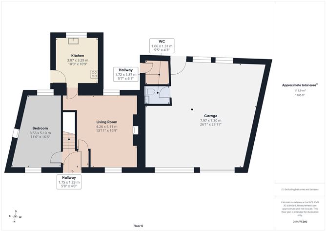 Floor plan — Teach Aosta, New Road, Kenmare, Co. Kerry