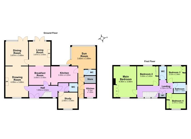 Floor plan — 7 Granville Park, Blackrock, Co. Dublin