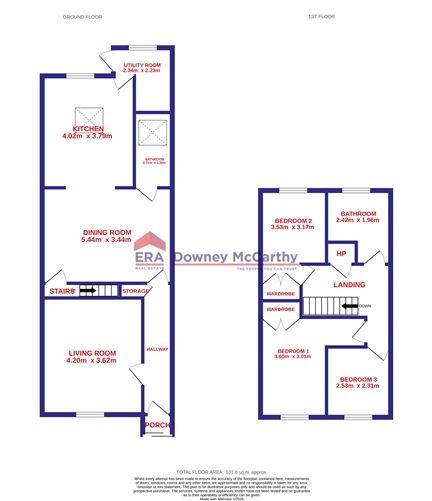 Floor plan — 2 Woodville Terrace, Station Road, Blarney, Cork