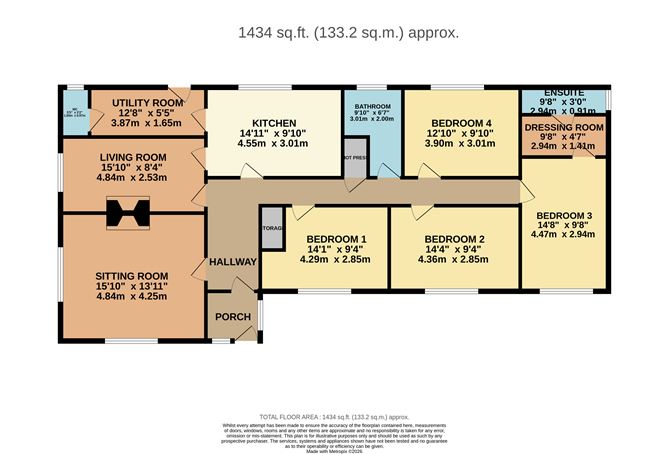 Floor plan — Ardagh West, Rosscarbery,   West Cork