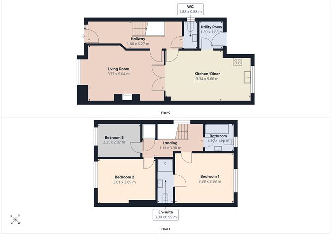 Floor plan — 3 The View, Chaplestown Gate, Carlow Town, Carlow