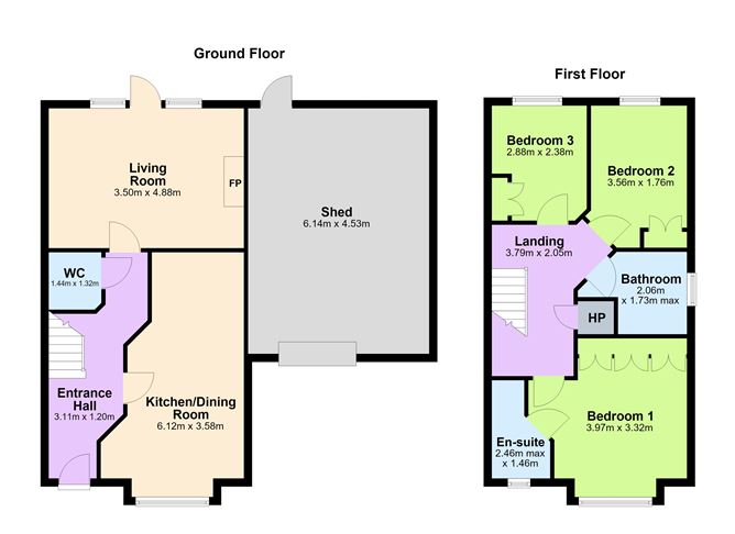Floor plan — 15 Stocking Wood Way, Rathfarnham, Dublin 16