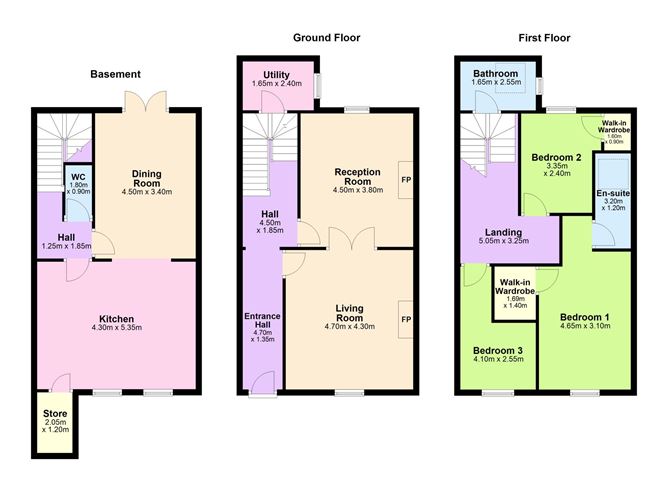 Floor plan — 1 Bloomfield Avenue, Portobello, Dublin 8
