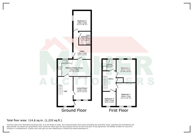 Floor plan — 34 Beechpark, Cahir, Tipperary