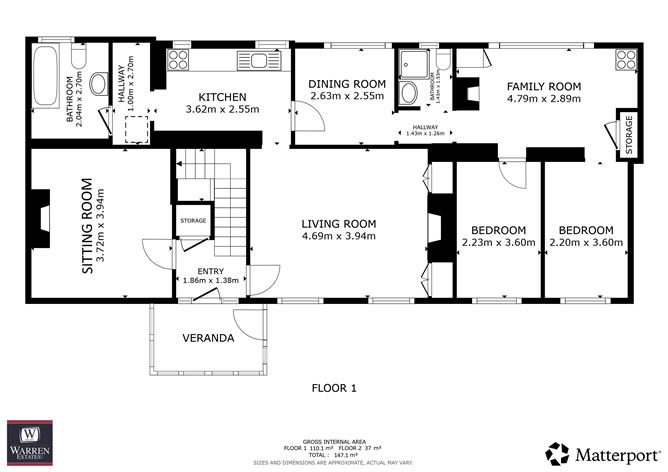 Floor plan — Westwinds, Tinteskin, Kilmuckridge, Wexford