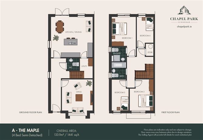 Floor plan — The Maple, Chapel Park, Kinnegad, Westmeath