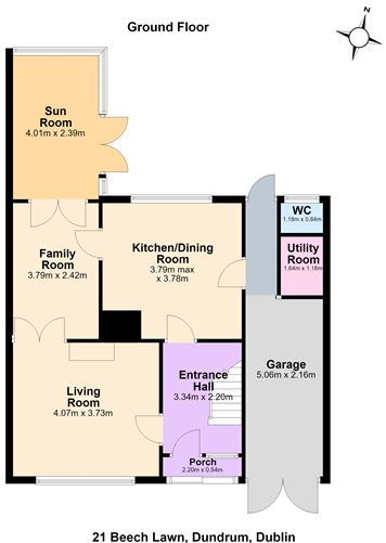 Floor plan — 21 Beech Lawn, Dundrum, Dublin 16