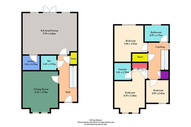 Floor plan — 18 The Grove, Baker Hall, Navan, Co. Meath