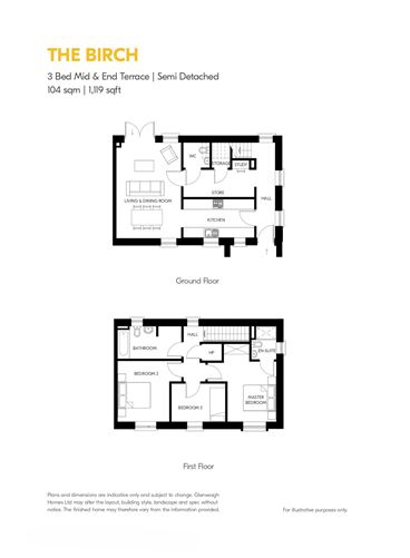 Floor plan — The Birch, Corballis View, Donabate, Dublin