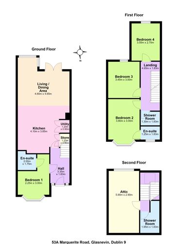 Floor plan — 53A Marguerite Road, Glasnevin, Dublin 9