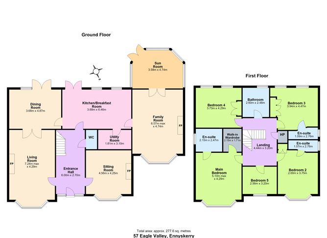 Floor plan — 57 Eagle Valley, Enniskerry, Co. Wicklow