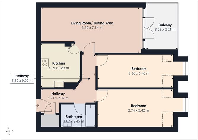Floor plan — 69B The Lawn, Abbeylands, Clane, Co. Kildare