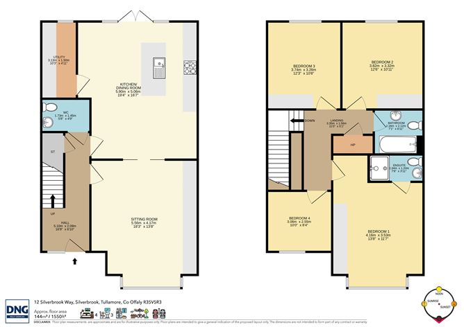 Floor plan — 12 Silverbrook Way, Silverbrook, Tullamore, Co. Offaly