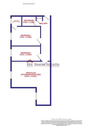 Floor plan — 517 River Towers, Lee Road, Sunday's Well, Cork