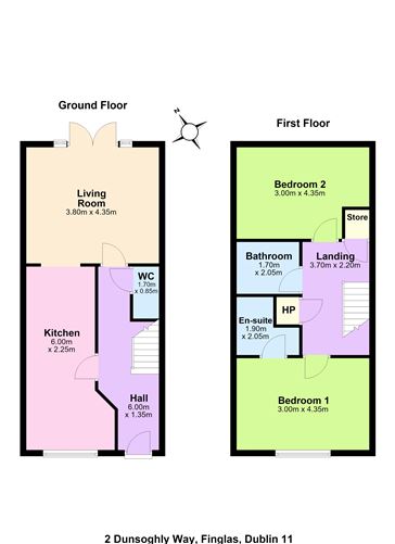 Floor plan — 2 Dunsoghly Way, Cappoge, Dublin 11