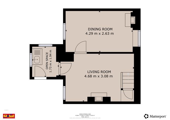 Floor plan — Killumney, Ovens, Cork