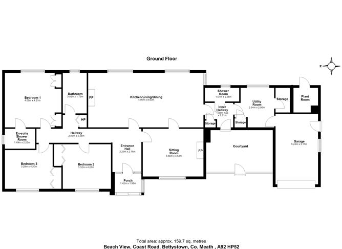 Floor plan — Beach View, Coast Road, Bettystown, Co. Meath
