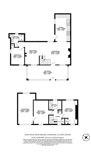 Floor plan — John's House, Derrynane Beg, Caherdaniel, Co. Kerry