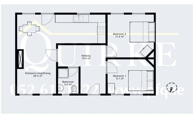 Floor plan — 22 St Bernadette Terrace, Old Bridge, Clonmel, County Tipperary