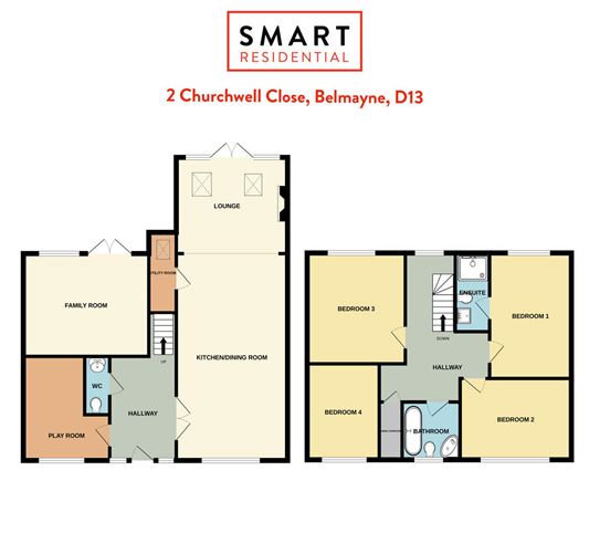 Floor plan — 2 Churchwell Close, Belmayne, Dublin 13, Co. Dublin