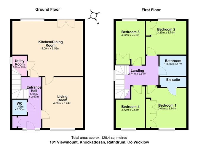 Floor plan — Viewmount, Knockadosan, Rathdrum, Co. Wicklow