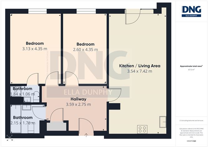 Floor plan — 49 The Arches, Gas House Lane, Kilkenny, Co. Kilkenny