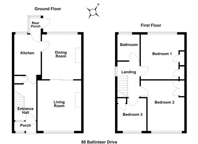 Floor plan — 88 Ballinteer Drive, Ballinteer, Dublin 16