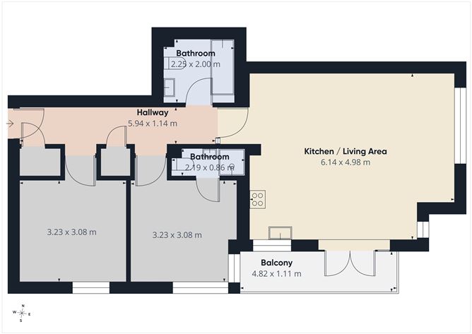 Floor plan — Apartment 45 The Gallery, Donabate, County Dublin