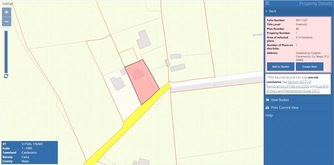 Castlecarra, Clogher, Claremorris, Co. Mayo
