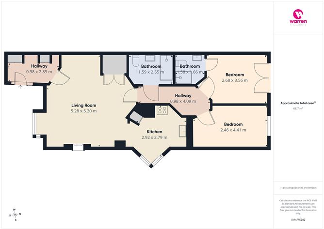 Floor plan — No. 45 'Seville Lawns', Callan Road, Kilkenny, Kilkenny