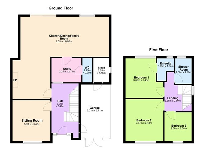 Floor plan — 19 St. Enda's Drive, Rathfarnham, Dublin 14