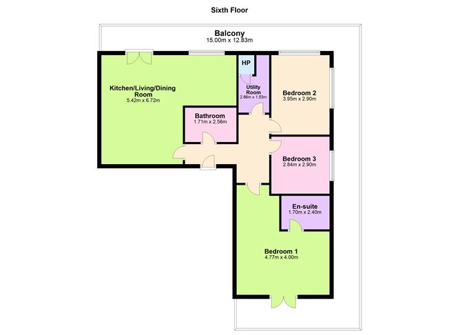 Apartment, 52 Meridian Court, Royal Canal Park, Dublin 15