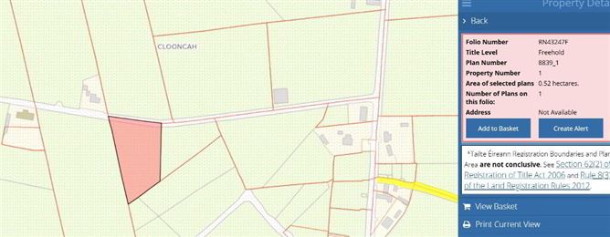 Land At, Clooncah, Strokestown, Roscommon, Roscommon