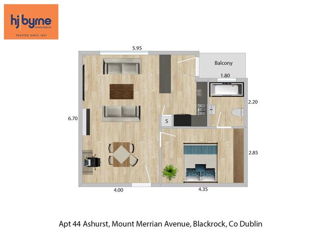 Apartment 44, Ashurst, Mount Merrion Avenue, Blackrock, Co. Dublin