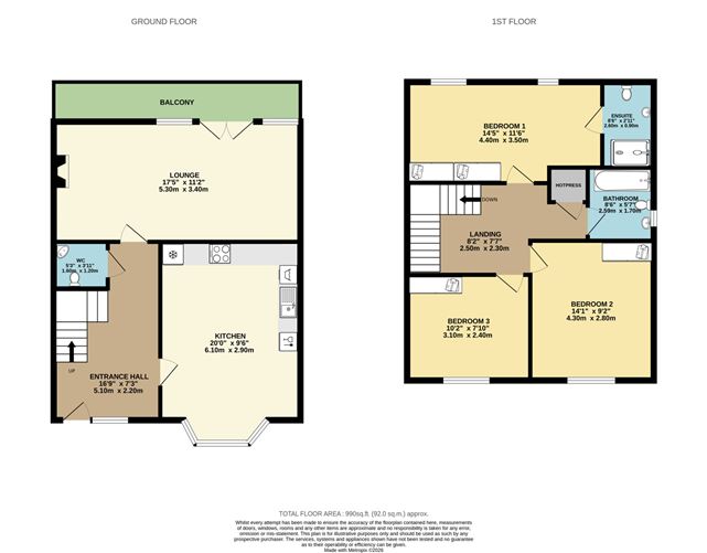 Floor plan — 23 Blackcastle Lodge, Flower Hill, Navan, Co. Meath