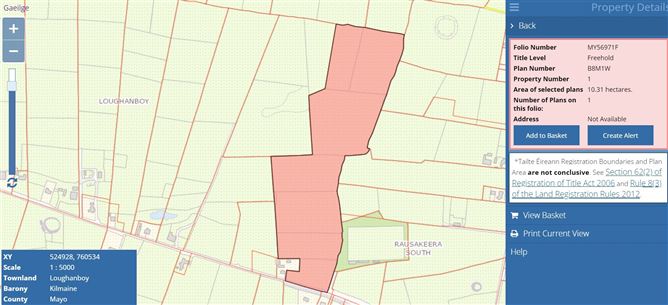 52.36 Acres, Kilmaine, Co. Mayo