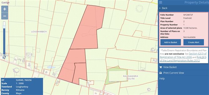 52.36 Acres, Kilmaine, Co. Mayo